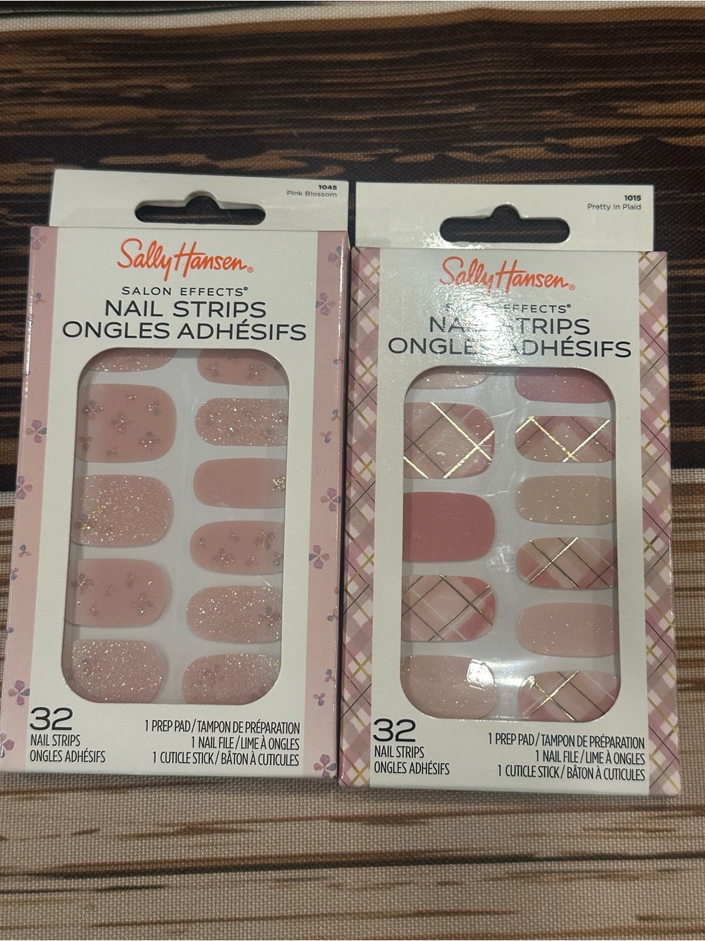 Sally Hansen Pink Nail Strips – Salon Effects Adhesive Nail Wraps Stickers